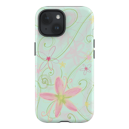 Swirl Blue Printed Phone Cases iPhone 15 / Armoured by Kayla Carr - The Dairy