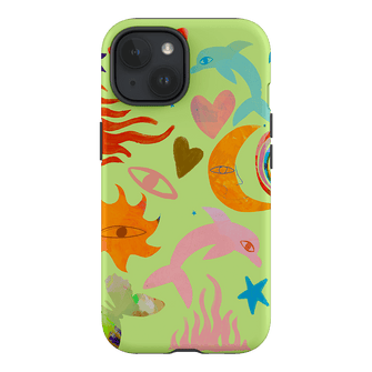 Tattoos Green Printed Phone Cases iPhone 15 / Armoured by Kate Eliza - The Dairy