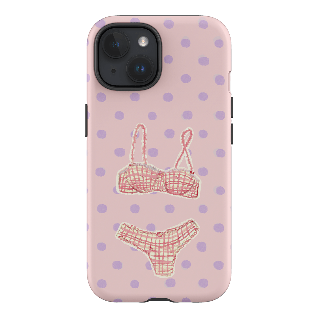 Vintage Gingham Printed Phone Cases iPhone 15 / Armoured by Kayla Carr - The Dairy