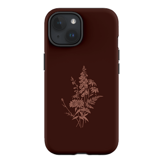 Wildflowers Mocha Printed Phone Cases iPhone 15 / Armoured by Typoflora - The Dairy