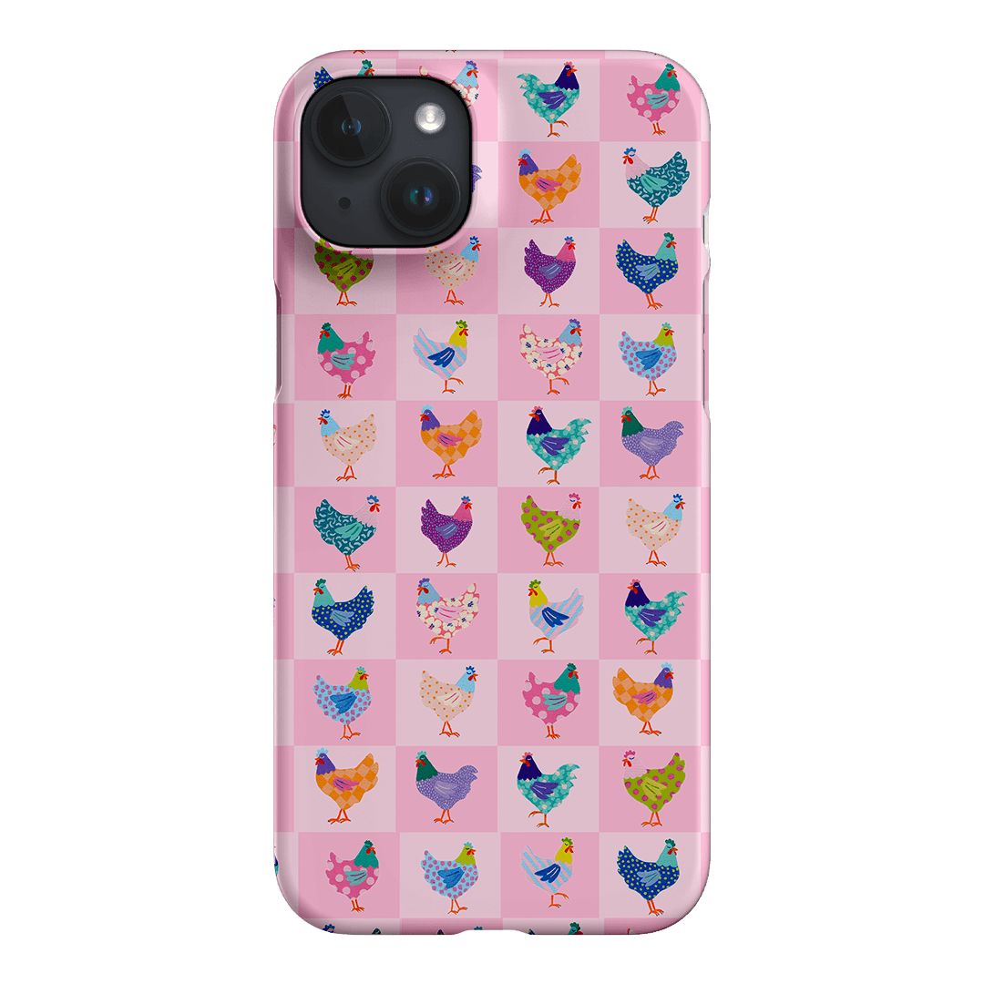 Checkered Chickens Printed Phone Cases iPhone 15 Plus / Snap by Kayla Henley - The Dairy
