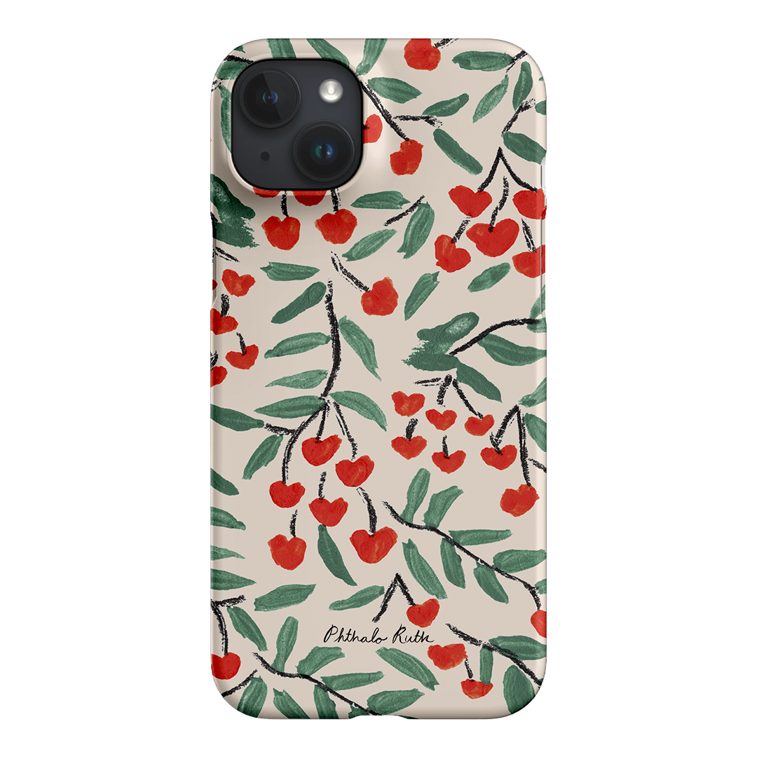 Cherry Love Printed Phone Cases iPhone 15 Plus / Snap by Phthalo Ruth - The Dairy