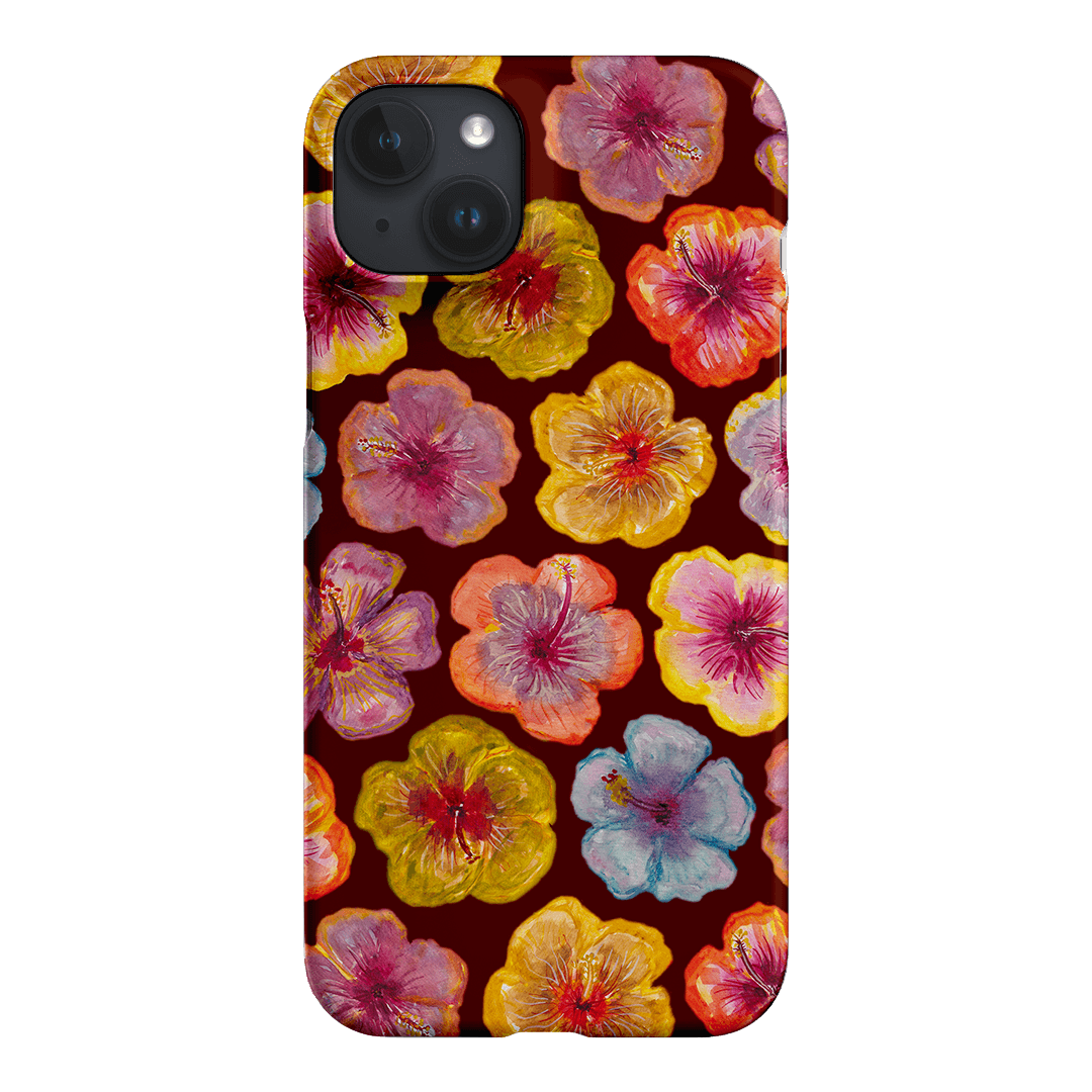 Hibiscus Holiday Rouge Printed Phone Cases iPhone 15 Plus / Snap by BG. Studio - The Dairy