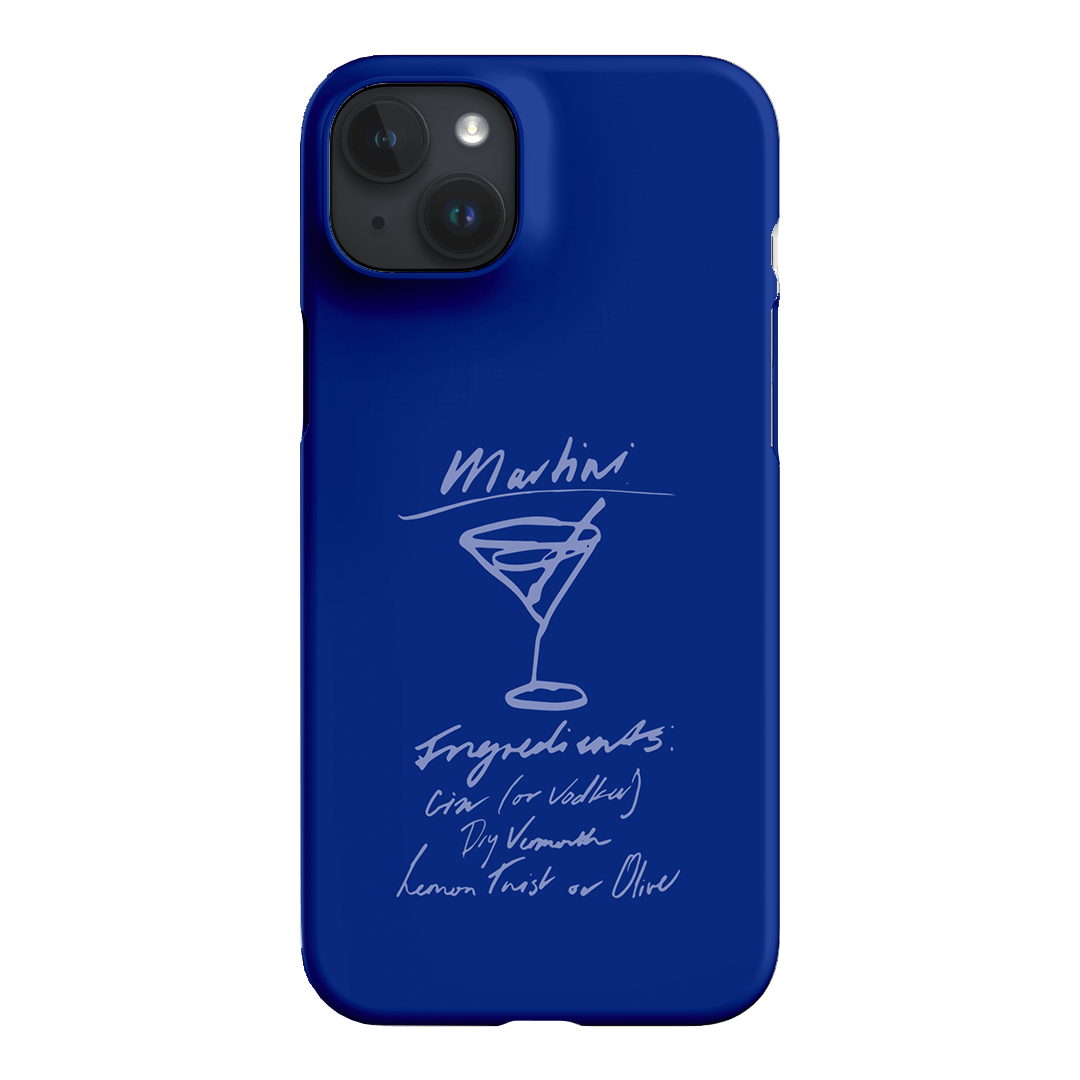 Martini Mood Blue Printed Phone Cases iPhone 15 Plus / Snap by The Dairy - The Dairy