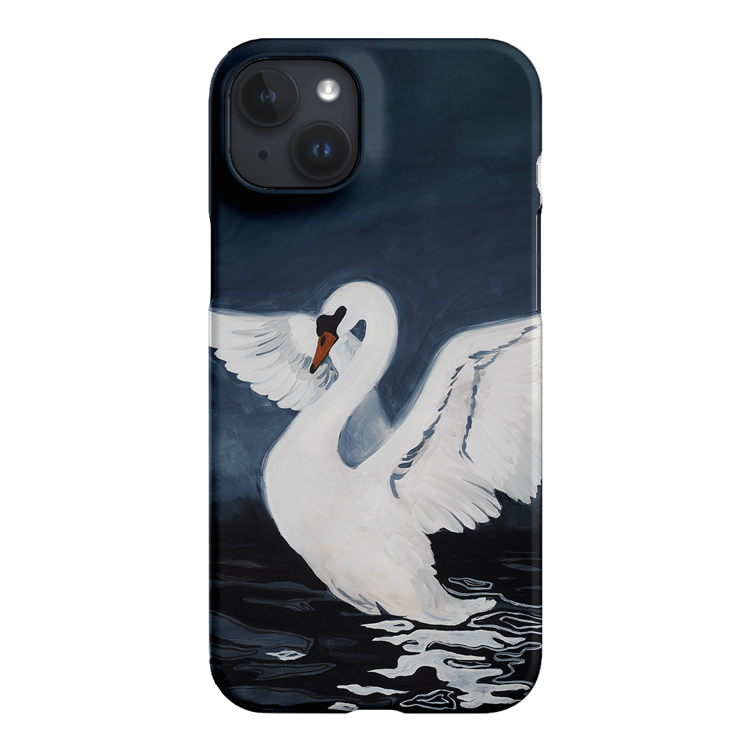 Midnight Swan Printed Phone Cases iPhone 15 Plus / Snap by Lisa Hu - The Dairy