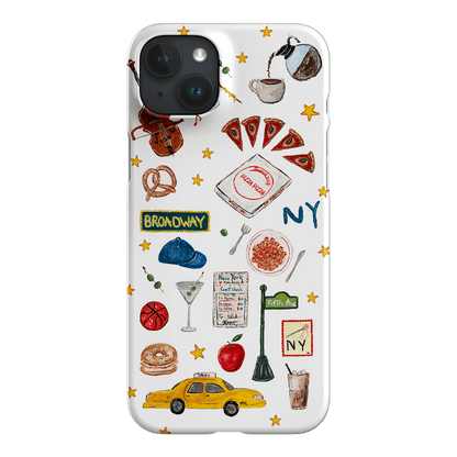 NYC White Printed Phone Cases iPhone 15 Plus / Snap by BG. Studio - The Dairy