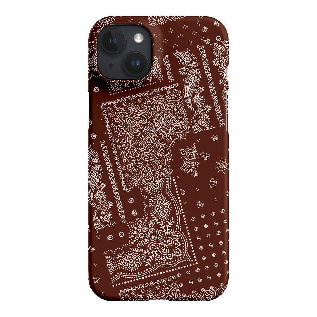 Paisley Cinnamon Printed Phone Cases iPhone 15 Plus / Snap by The Dairy - The Dairy