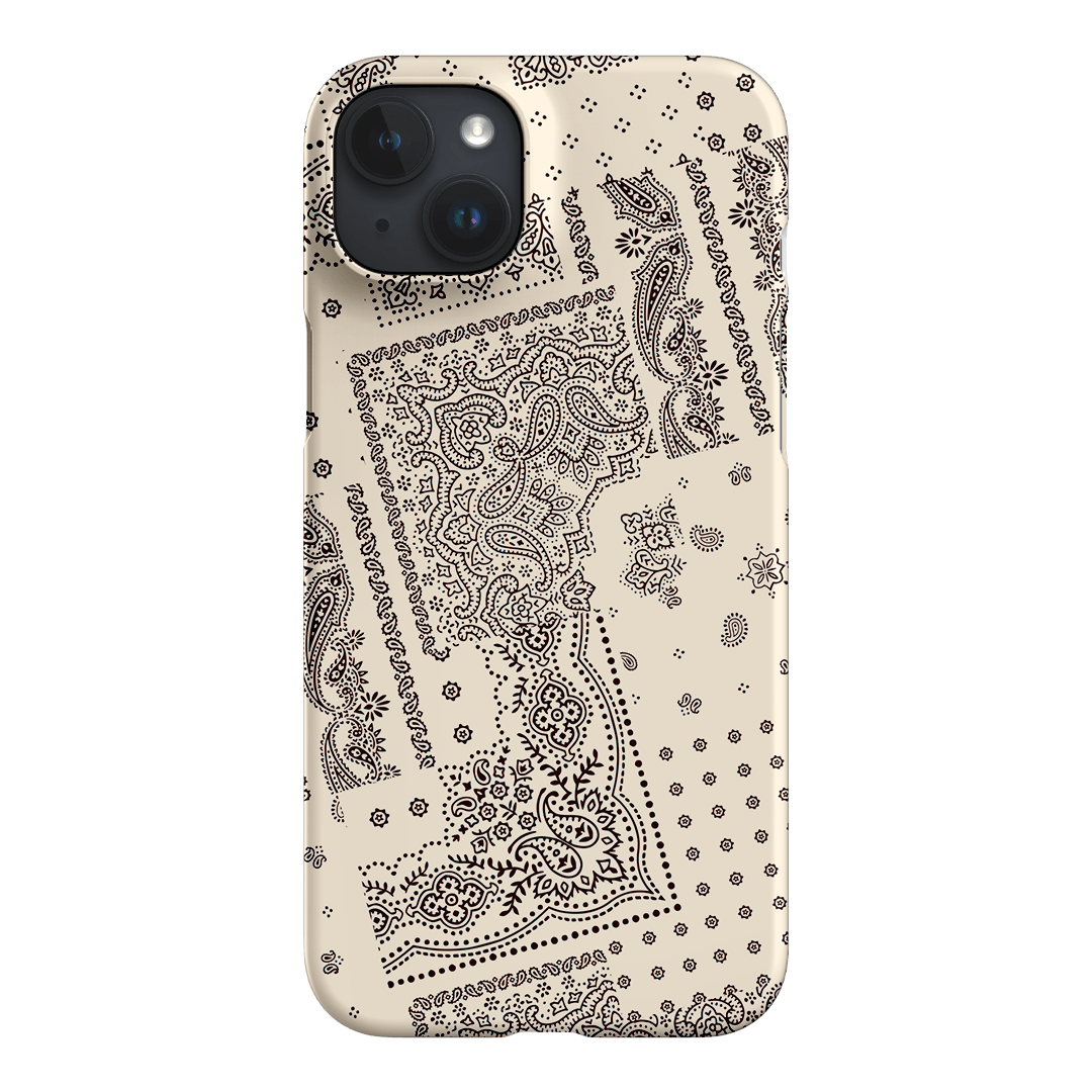 Paisley Ecru Printed Phone Cases iPhone 15 Plus / Snap by The Dairy - The Dairy