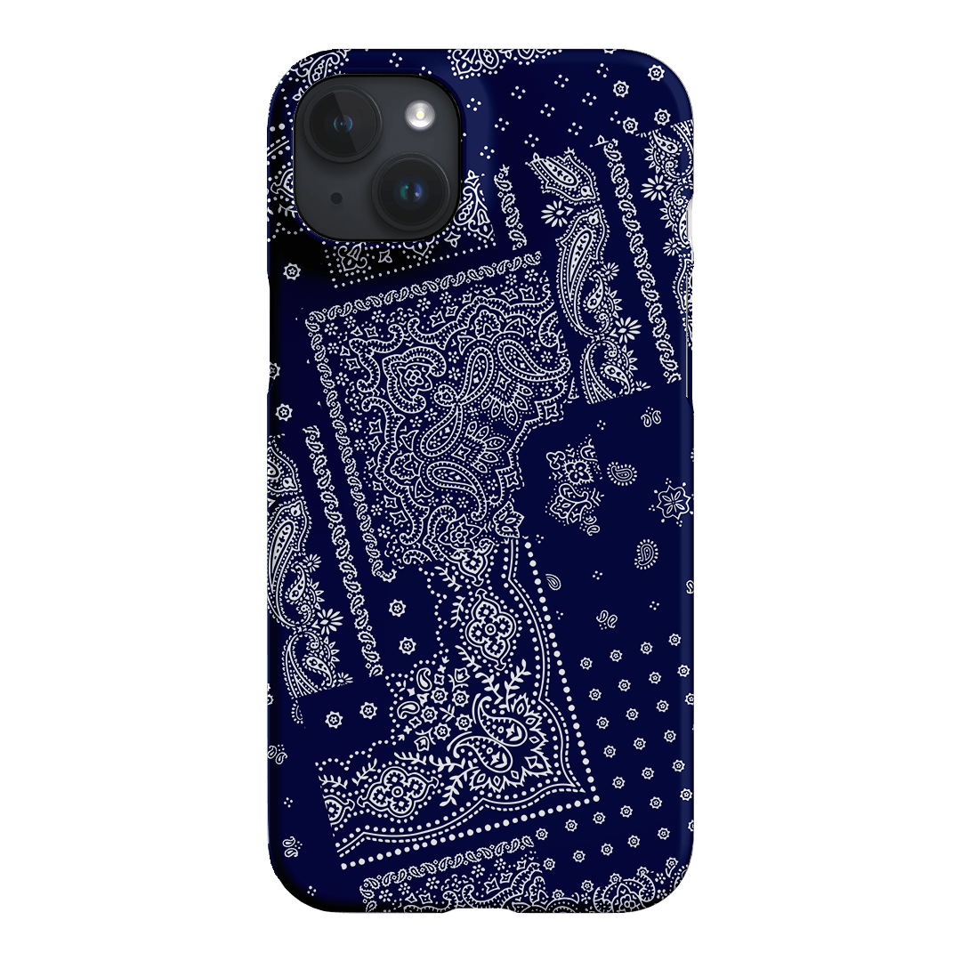 Paisley Indigo Printed Phone Cases iPhone 15 Plus / Snap by The Dairy - The Dairy