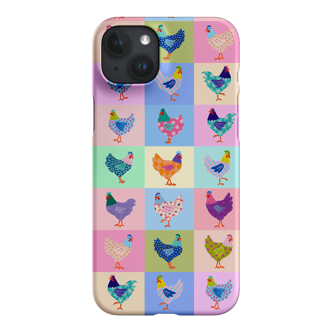 Pastel Chickens Printed Phone Cases iPhone 15 Plus / Snap by Kayla Henley - The Dairy