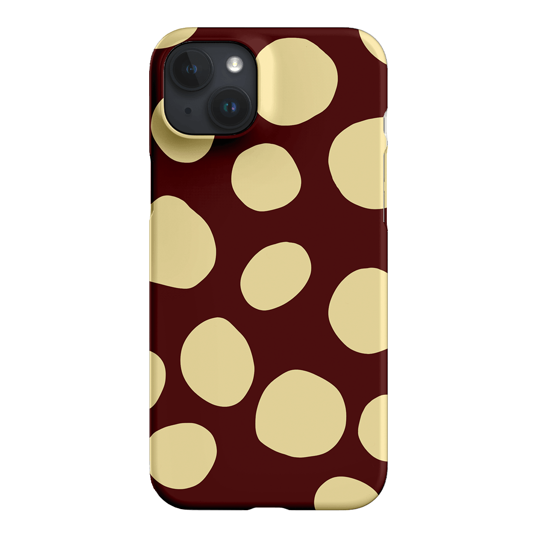 Pebbles Burgundy Butter Printed Phone Cases iPhone 15 Plus / Snap by Veronica Tucker - The Dairy