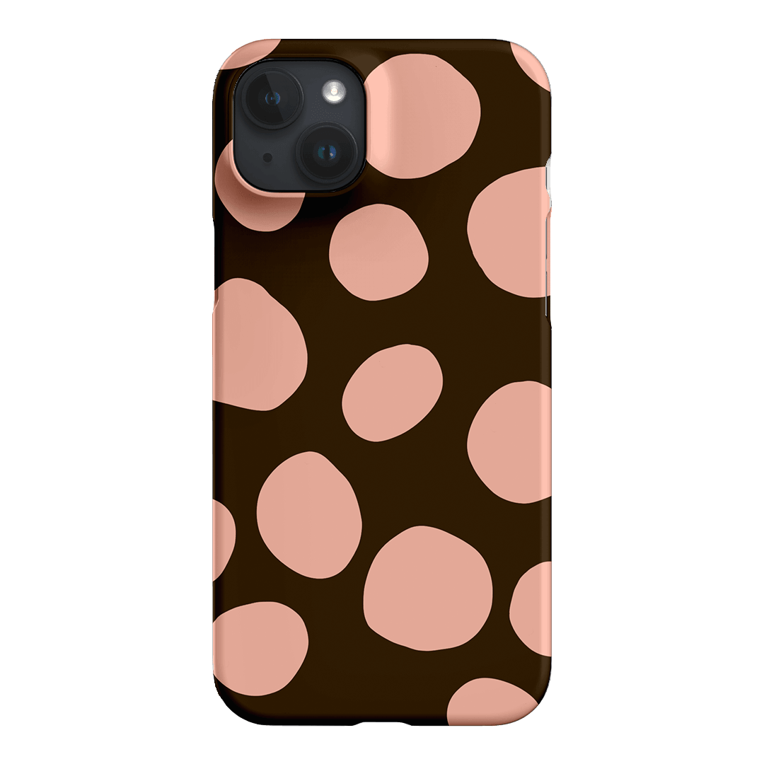 Pebbles Chocolate Pink Printed Phone Cases iPhone 15 Plus / Snap by Veronica Tucker - The Dairy