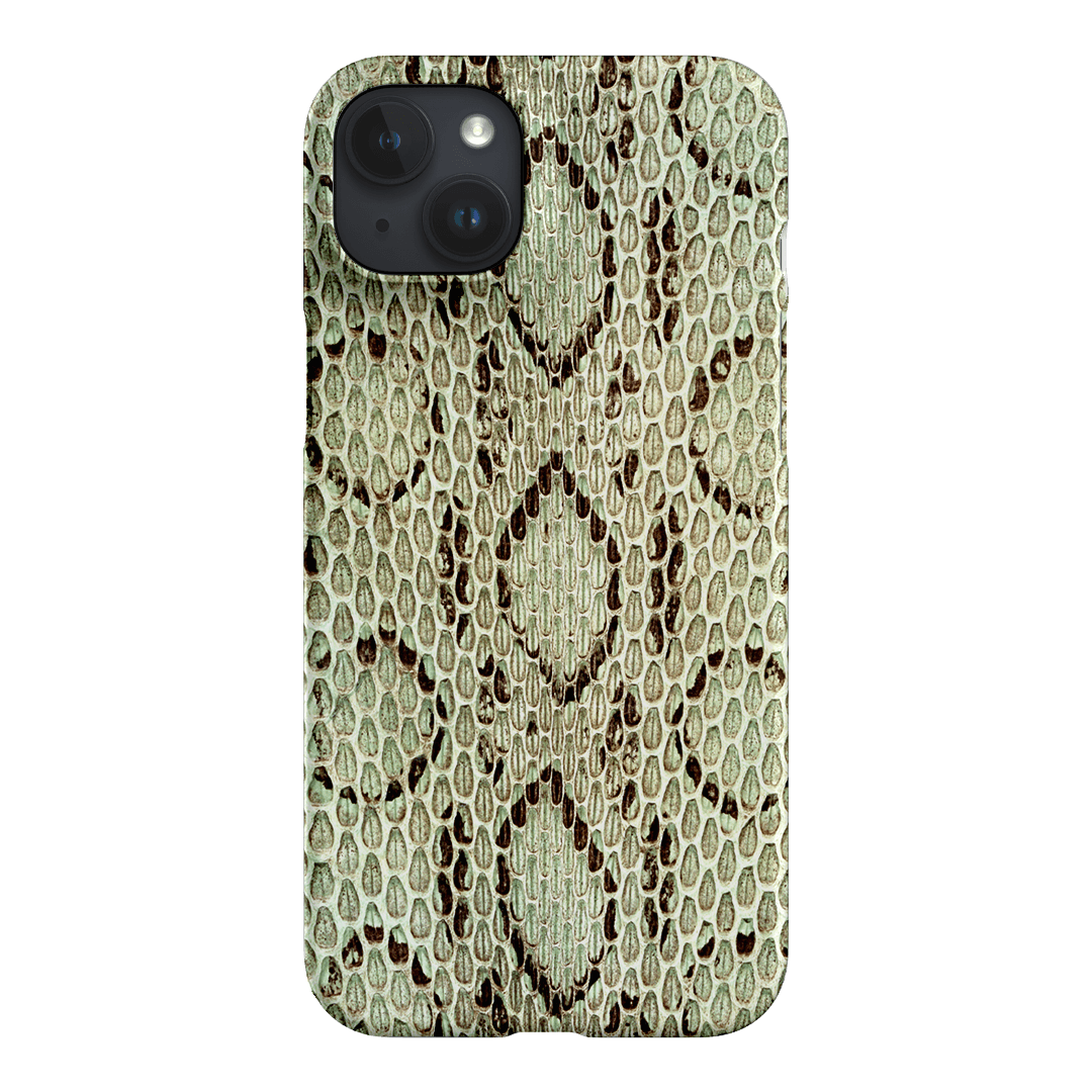 Pistachio Python Printed Phone Cases iPhone 15 Plus / Snap by The Dairy - The Dairy