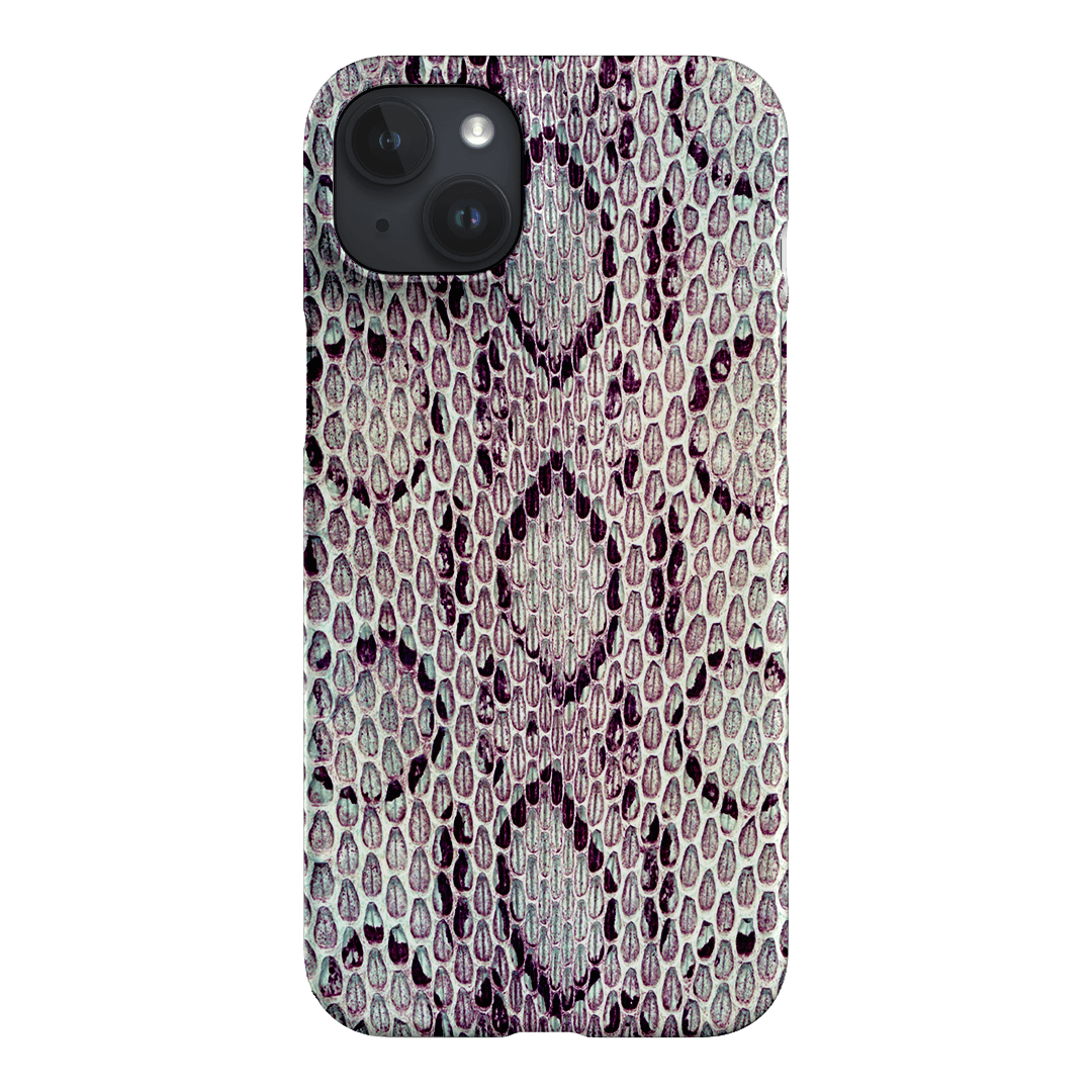 Plum Python Printed Phone Cases iPhone 15 Plus / Snap by The Dairy - The Dairy