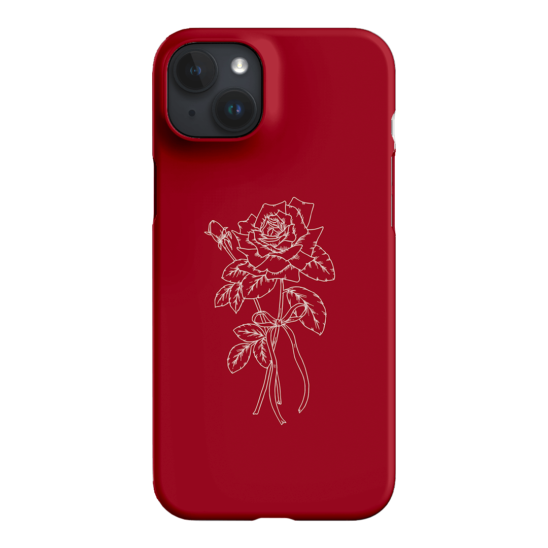 Red Rose Printed Phone Cases iPhone 15 Plus / Snap by Typoflora - The Dairy
