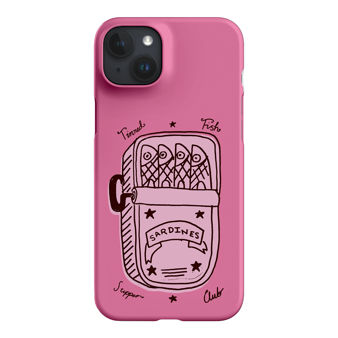 Sardine Social Pink Printed Phone Cases iPhone 15 Plus / Snap by The Dairy - The Dairy