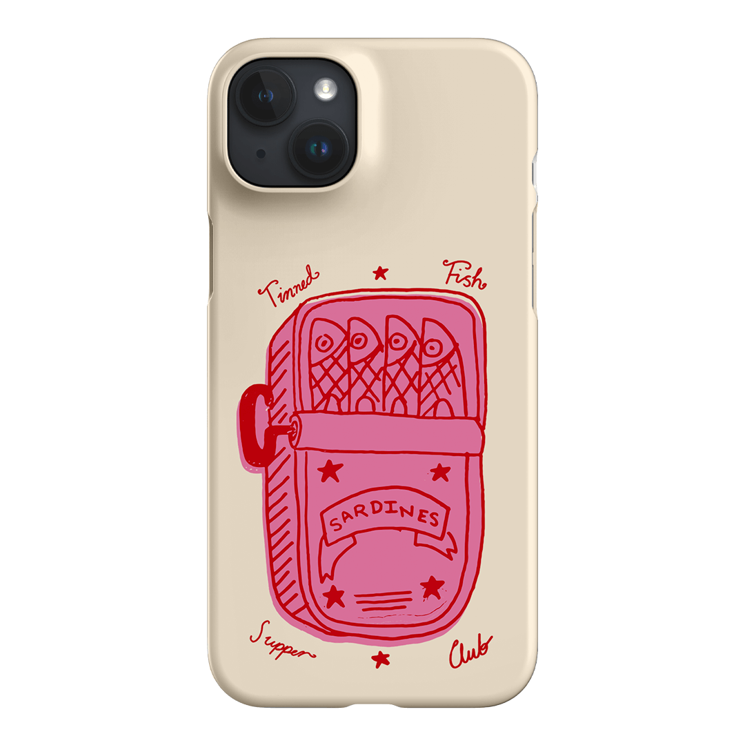 Sardine Social Red Printed Phone Cases iPhone 15 Plus / Snap by The Dairy - The Dairy