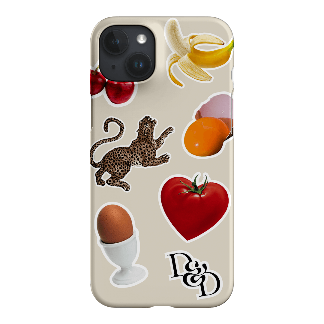 Sunday Stickers Cream Printed Phone Cases iPhone 15 Plus / Snap by Desmond & Dempsey - The Dairy