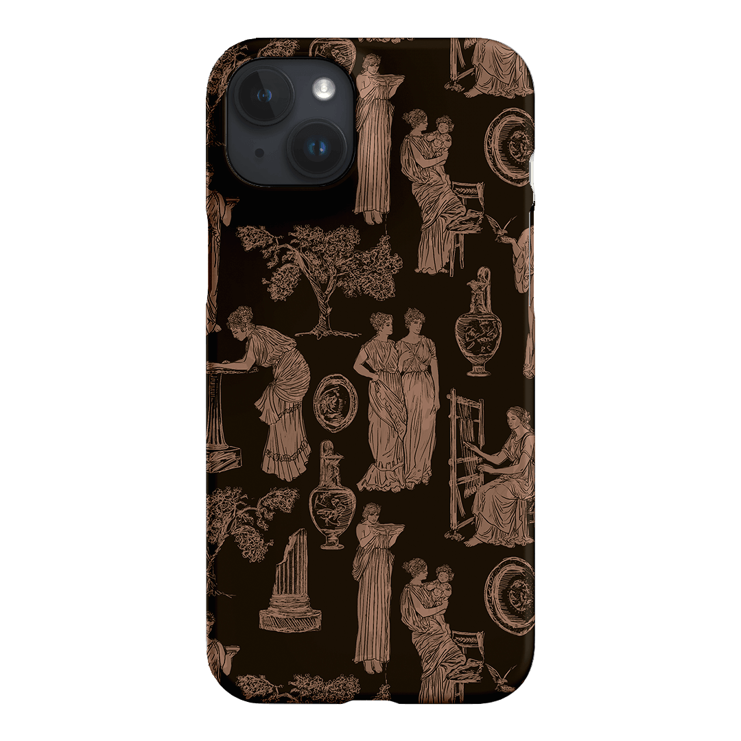 Symposium Burnt Umber Printed Phone Cases iPhone 15 Plus / Snap by Veronica Tucker - The Dairy