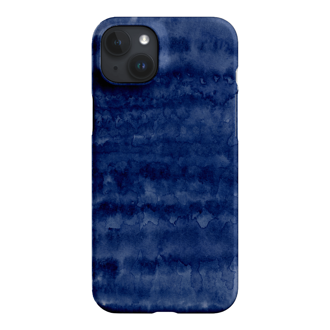 Watercolour Stripes Navy Printed Phone Cases iPhone 15 Plus / Snap by The Dairy - The Dairy