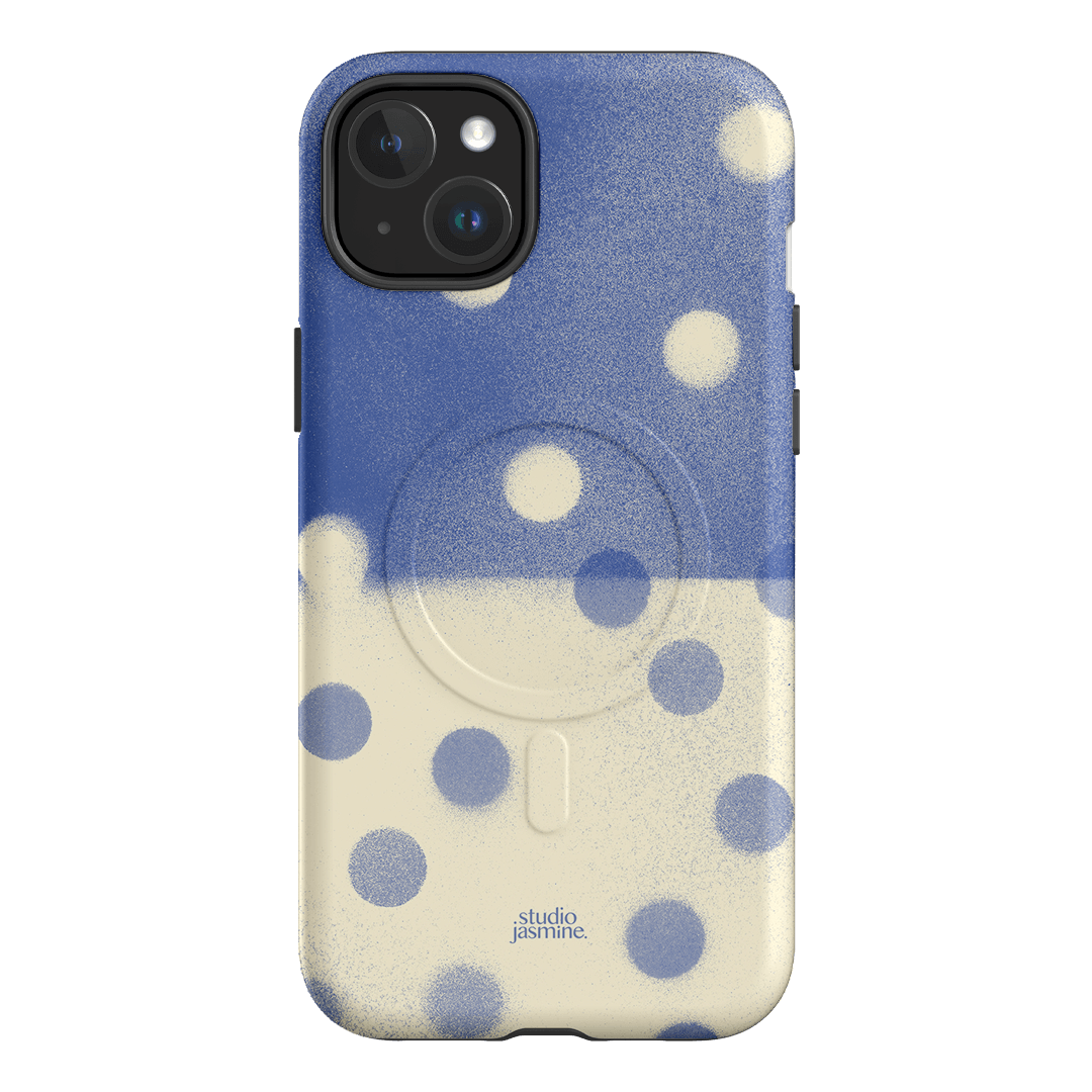 Bleu Polka Dot Printed Phone Cases iPhone 15 Plus / Armoured MagSafe by Jasmine Dowling - The Dairy