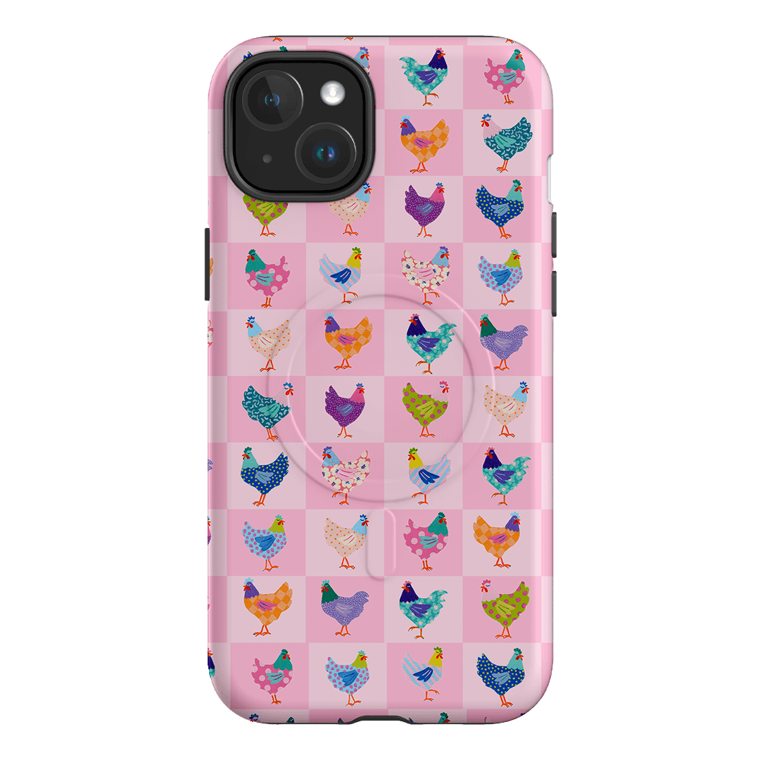 Checkered Chickens Printed Phone Cases iPhone 15 Plus / Armoured MagSafe by Kayla Henley - The Dairy