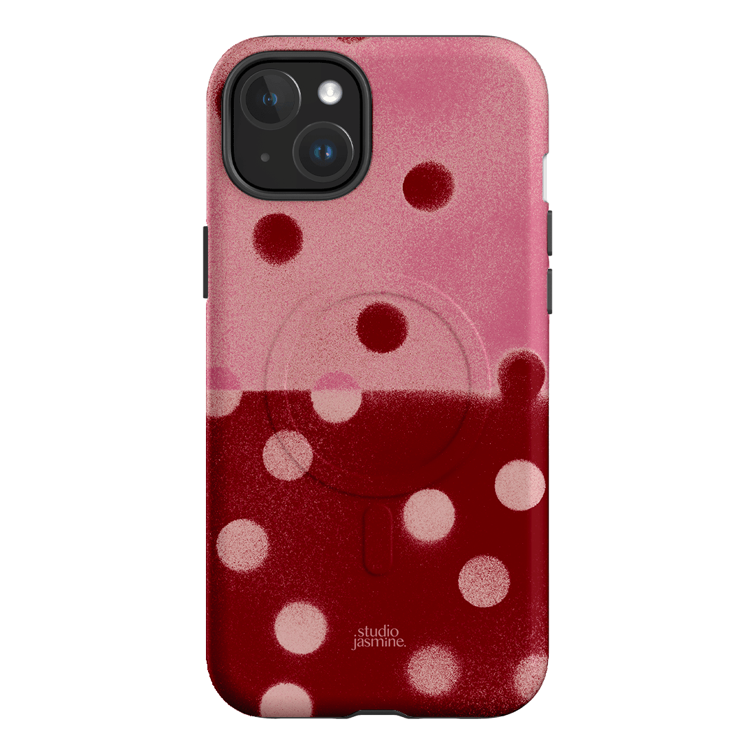 Cherry Polka Dot Printed Phone Cases iPhone 15 Plus / Armoured MagSafe by Jasmine Dowling - The Dairy