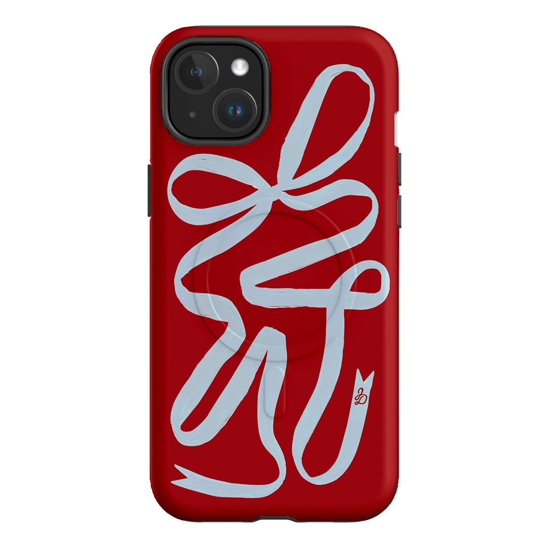 Cottage Ribbon Printed Phone Cases iPhone 15 Plus / Armoured MagSafe by Jasmine Dowling - The Dairy