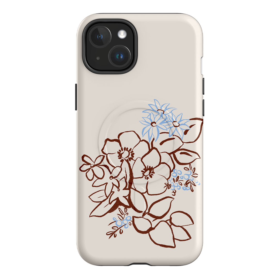 Cream Posy Printed Phone Cases iPhone 15 Plus / Armoured MagSafe by Typoflora - The Dairy