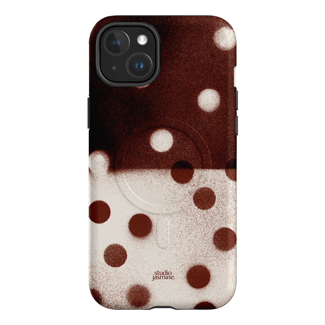 Espresso Polka Dot Printed Phone Cases iPhone 15 Plus / Armoured MagSafe by Jasmine Dowling - The Dairy
