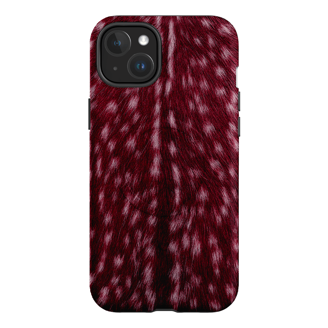 Fawn Burgundy Printed Phone Cases iPhone 15 Plus / Armoured MagSafe by The Dairy - The Dairy