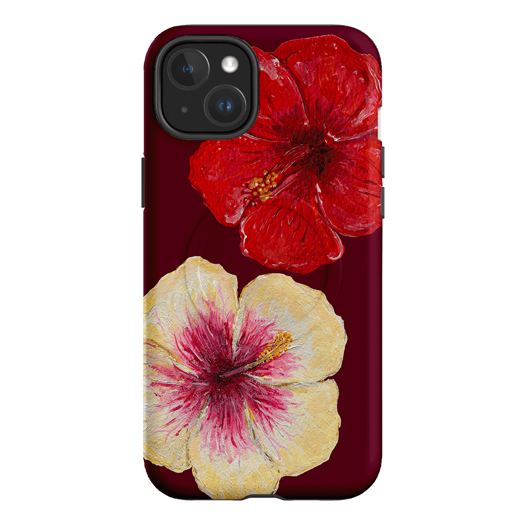 Hibiscus Flower Printed Phone Cases iPhone 15 Plus / Armoured MagSafe by BG. Studio - The Dairy