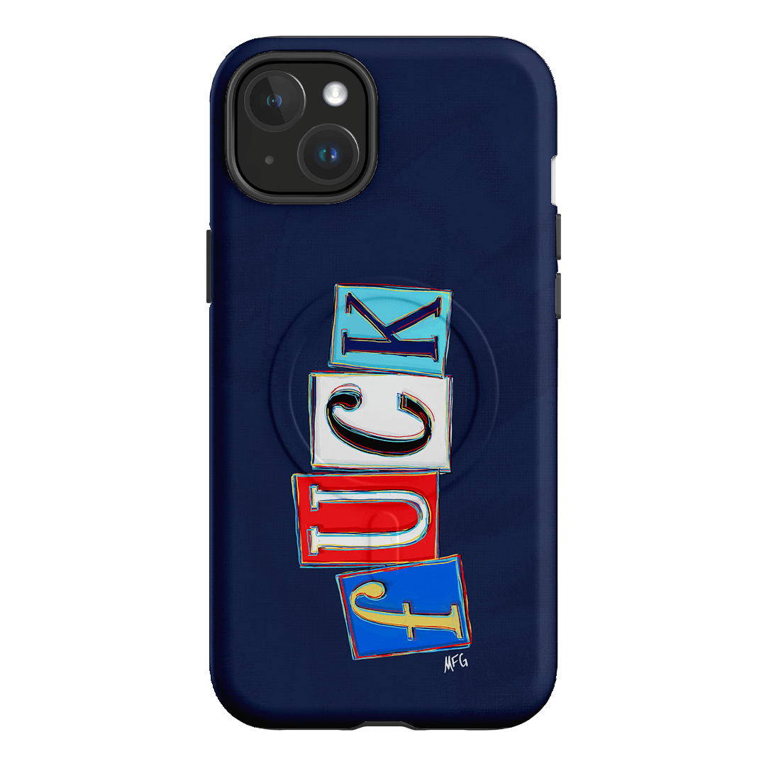 Lil Fcks Blue Printed Phone Cases iPhone 15 Plus / Armoured MagSafe by Margarbs Art - The Dairy