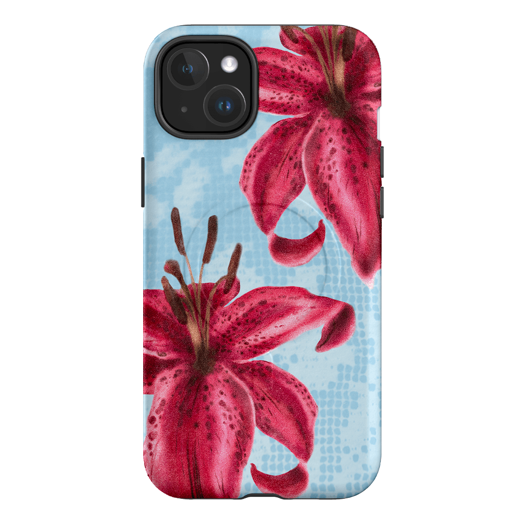 Lillies Printed Phone Cases iPhone 15 Plus / Armoured MagSafe by Sally Hungerford - The Dairy