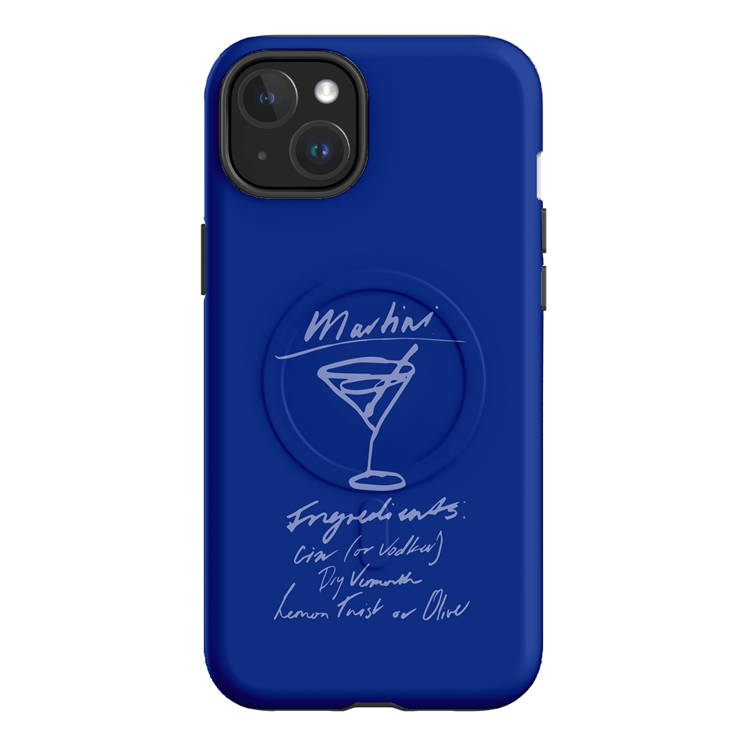 Martini Mood Blue Printed Phone Cases iPhone 15 Plus / Armoured MagSafe by The Dairy - The Dairy