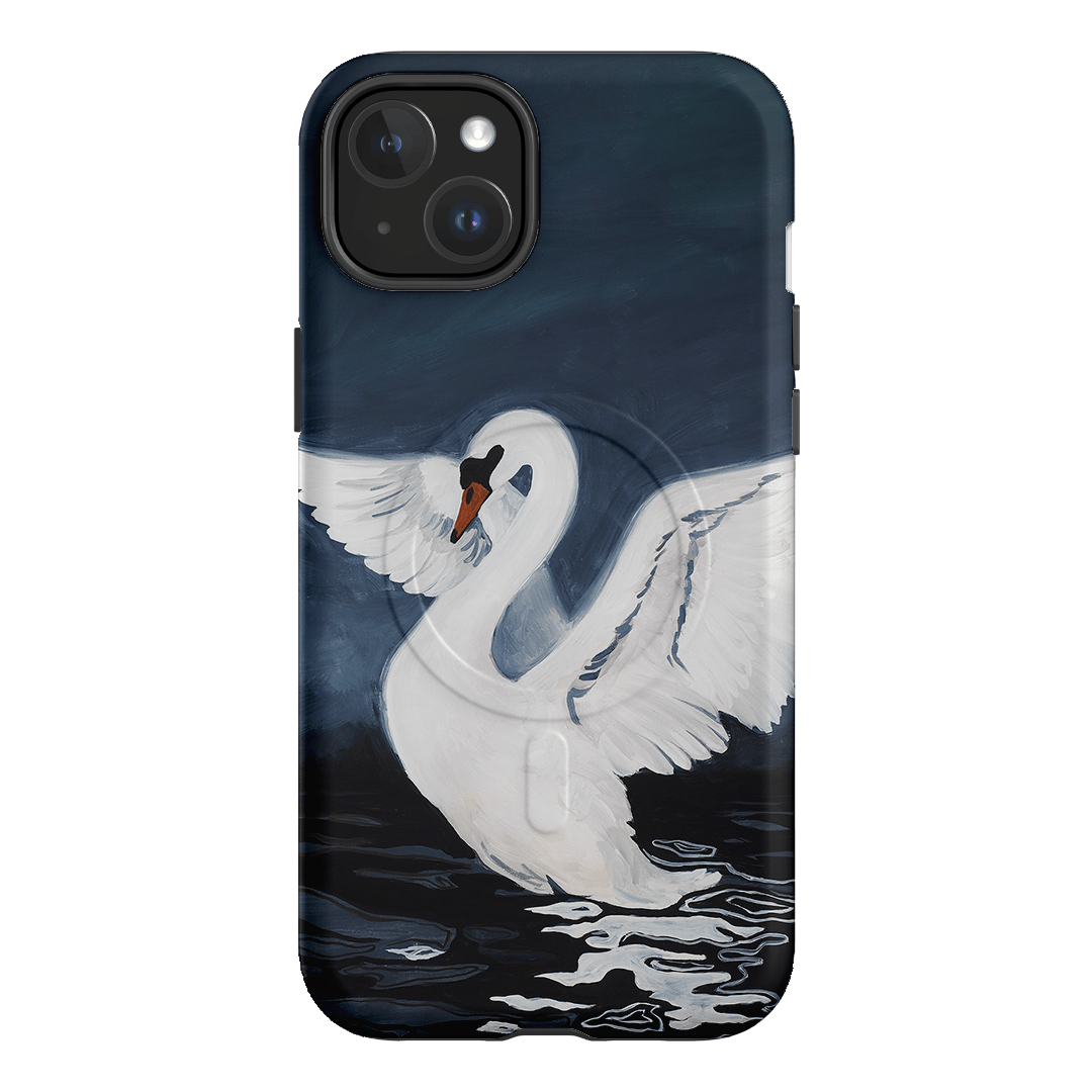 Midnight Swan Printed Phone Cases iPhone 15 Plus / Armoured MagSafe by Lisa Hu - The Dairy