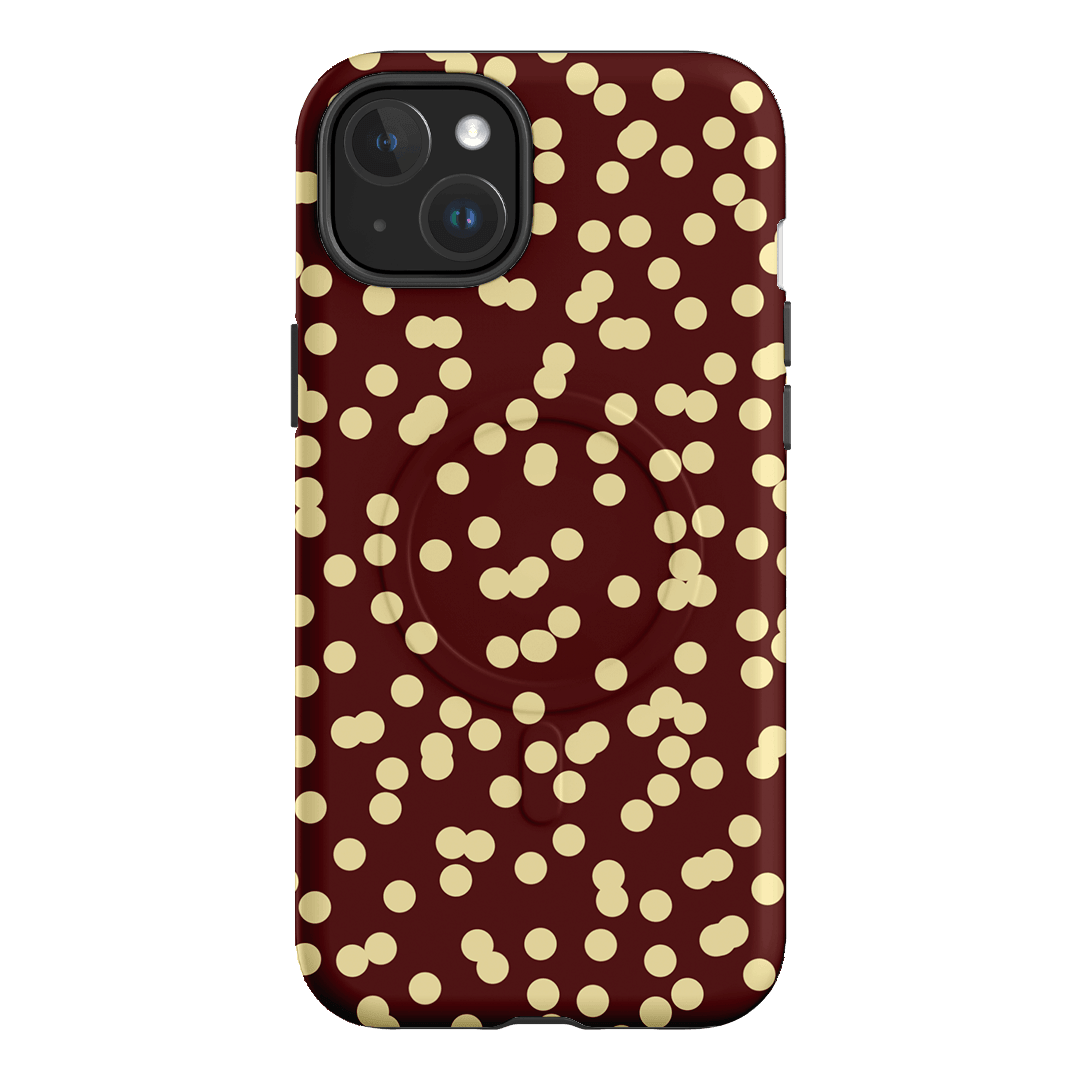 Mini Confetti Burgundy Butter Printed Phone Cases iPhone 15 Plus / Armoured MagSafe by Veronica Tucker - The Dairy