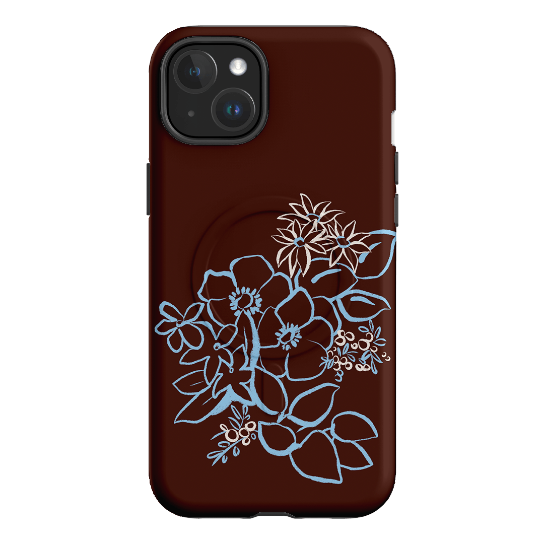 Mocha Posy Printed Phone Cases iPhone 15 Plus / Armoured MagSafe by Typoflora - The Dairy