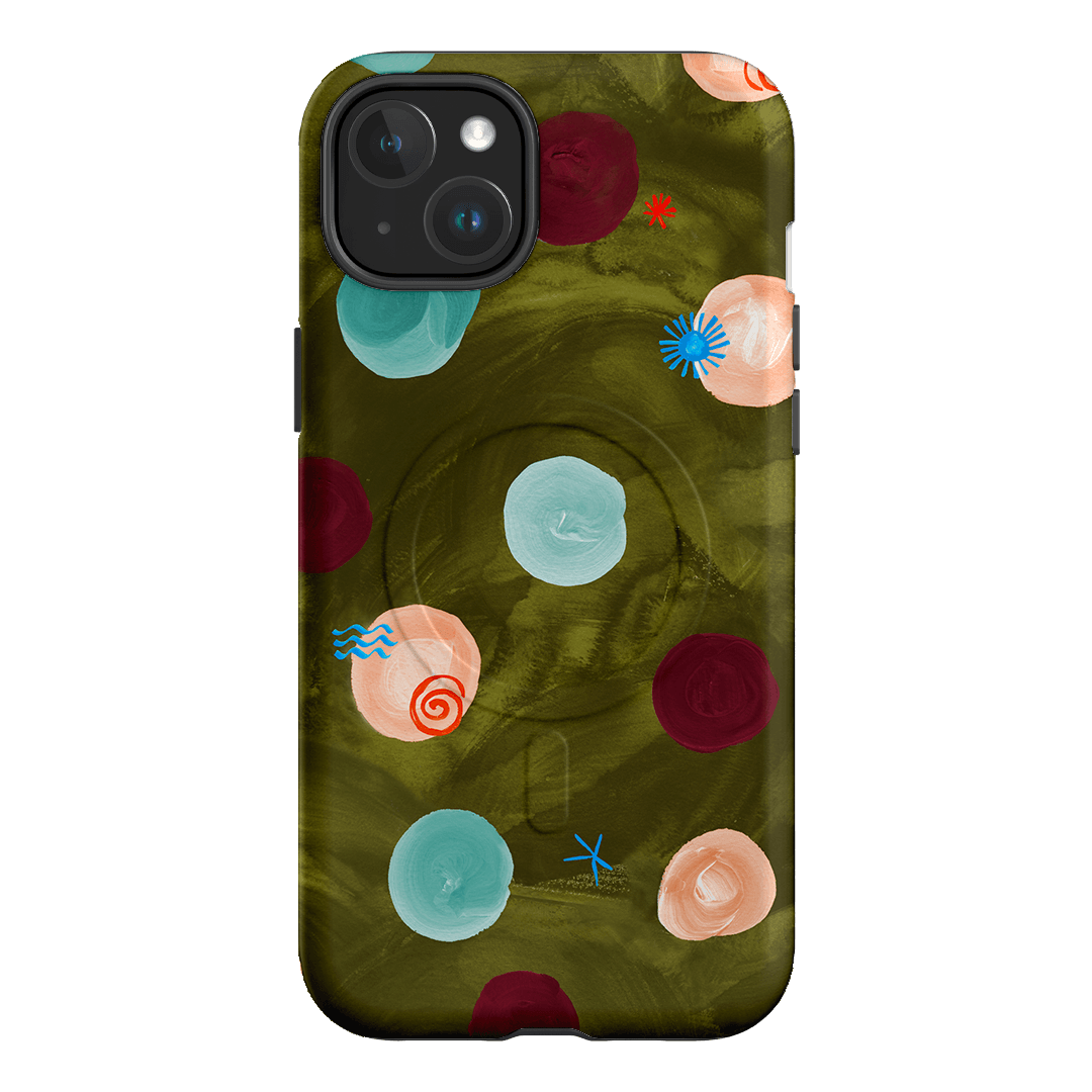 Olive Spot Printed Phone Cases iPhone 15 Plus / Armoured MagSafe by Charlie Taylor - The Dairy