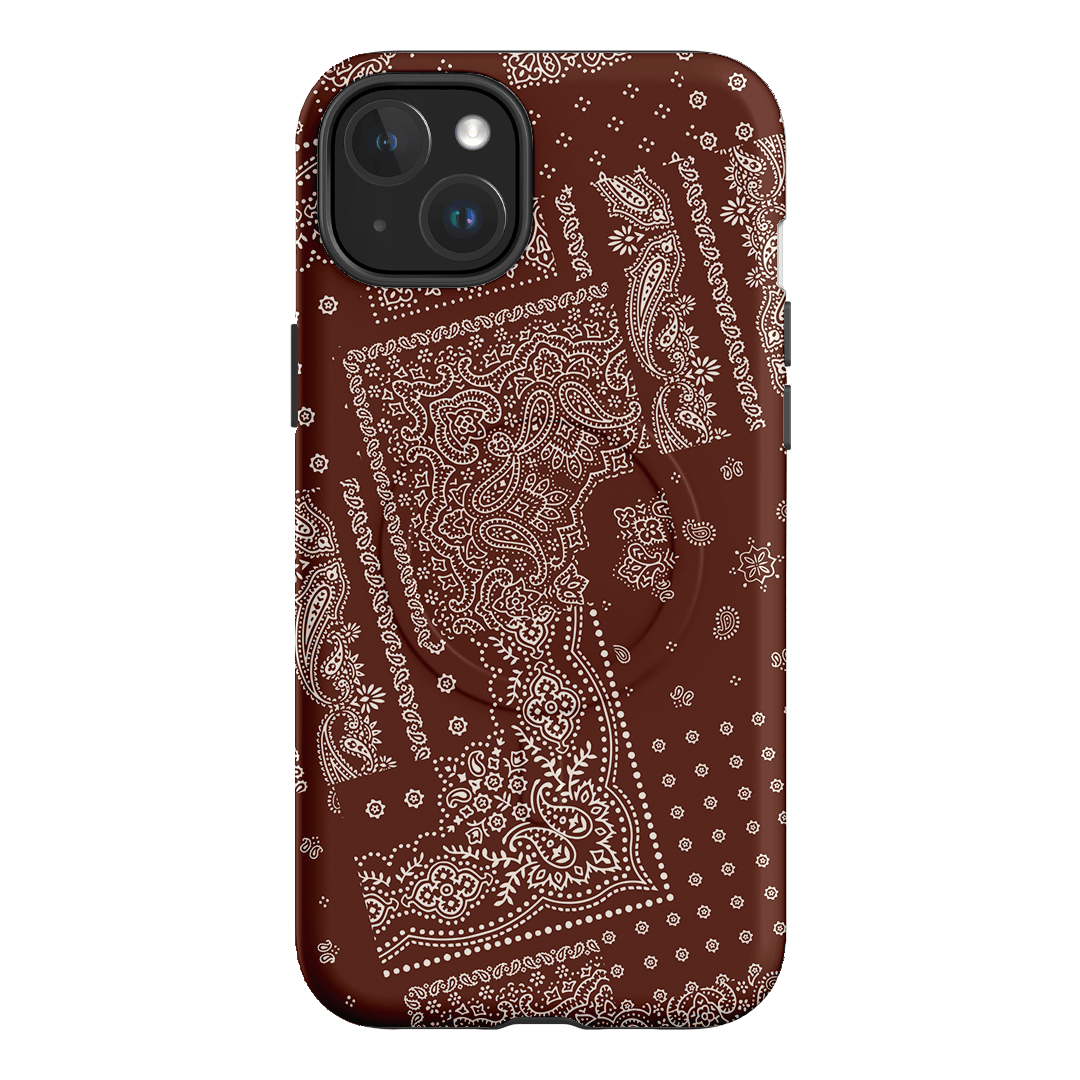 Paisley Cinnamon Printed Phone Cases iPhone 15 Plus / Armoured MagSafe by The Dairy - The Dairy