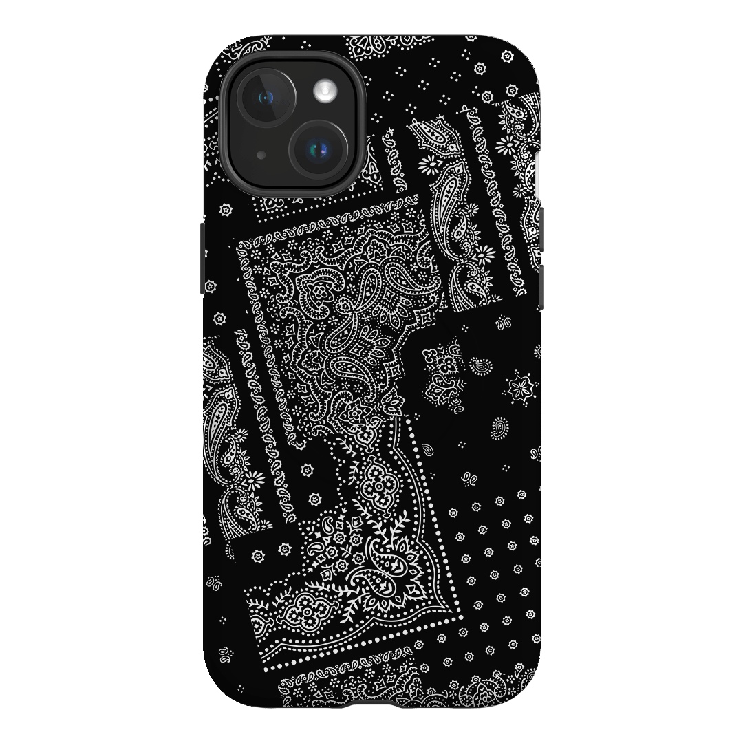 Paisley Noir Printed Phone Cases iPhone 15 Plus / Armoured MagSafe by The Dairy - The Dairy