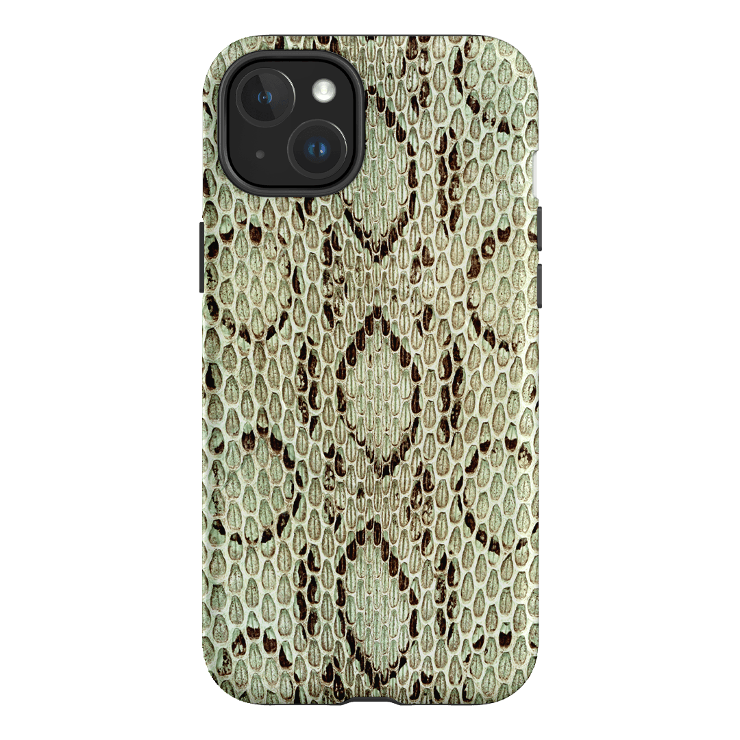 Pistachio Python Printed Phone Cases iPhone 15 Plus / Armoured MagSafe by The Dairy - The Dairy