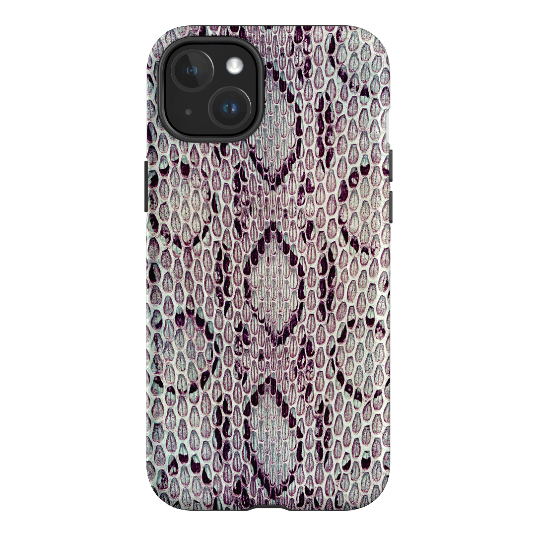 Plum Python Printed Phone Cases iPhone 15 Plus / Armoured MagSafe by The Dairy - The Dairy