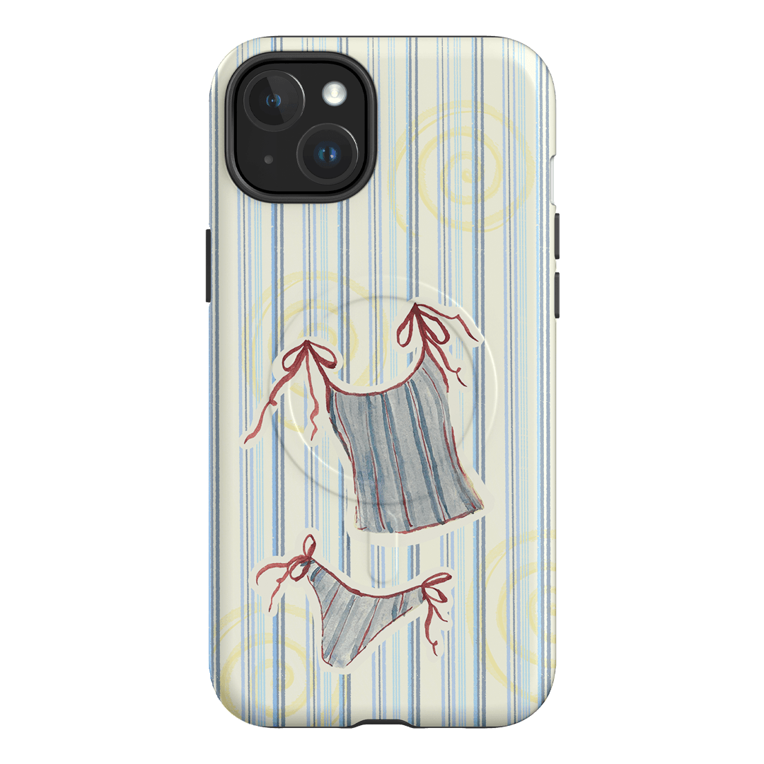 Stripe Tankini Printed Phone Cases iPhone 15 Plus / Armoured MagSafe by Kayla Carr - The Dairy