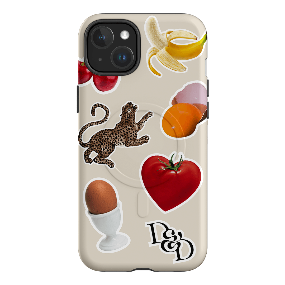 Sunday Stickers Cream Printed Phone Cases iPhone 15 Plus / Armoured MagSafe by Desmond & Dempsey - The Dairy