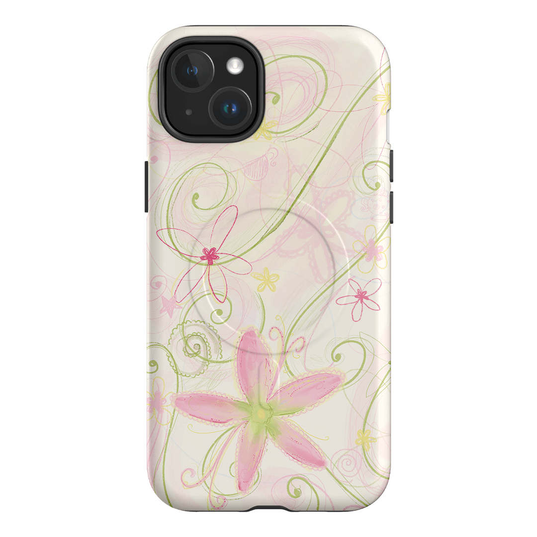 Swirl Pink Printed Phone Cases iPhone 15 Plus / Armoured MagSafe by Kayla Carr - The Dairy