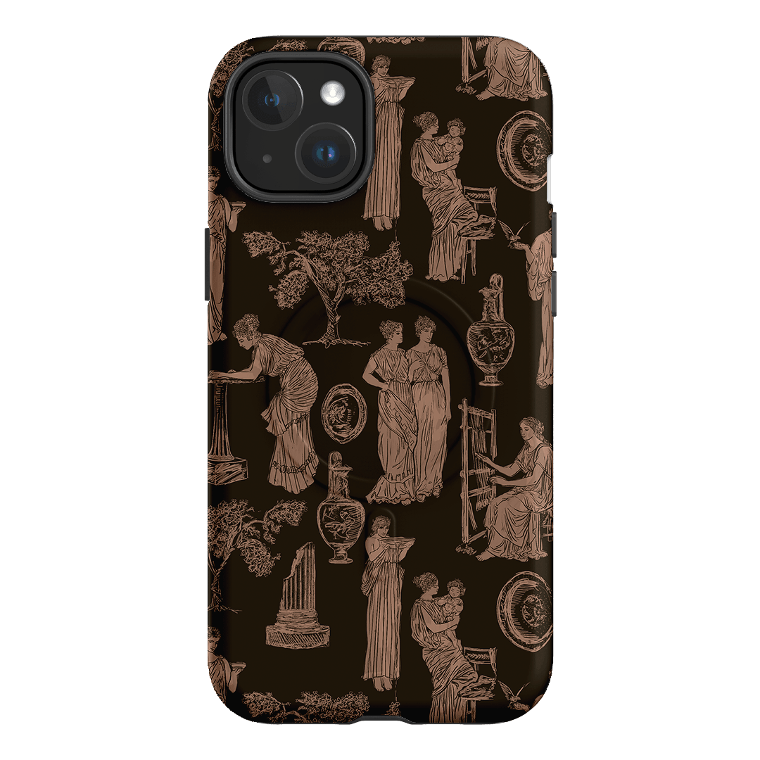 Symposium Burnt Umber Printed Phone Cases iPhone 15 Plus / Armoured MagSafe by Veronica Tucker - The Dairy