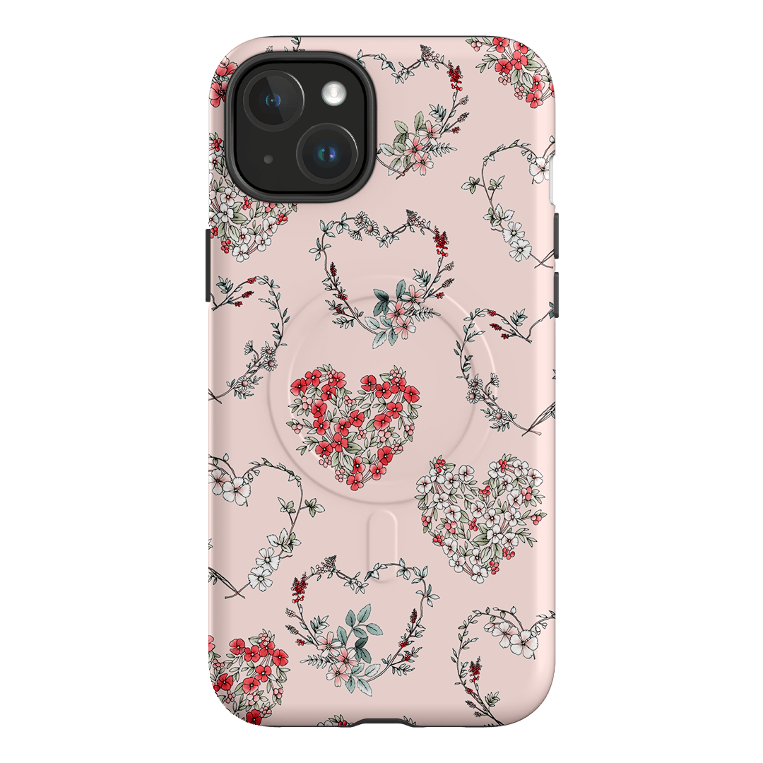 Wild Heart Wreath Printed Phone Cases iPhone 15 Plus / Armoured MagSafe by Typoflora - The Dairy