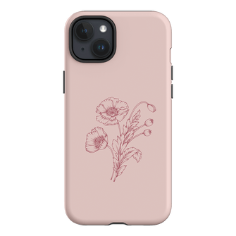 Blush Poppies Printed Phone Cases iPhone 15 Plus / Armoured by Typoflora - The Dairy