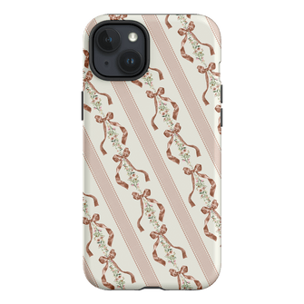 Bow Stripe Printed Phone Cases iPhone 15 Plus / Armoured by Veronica Tucker - The Dairy